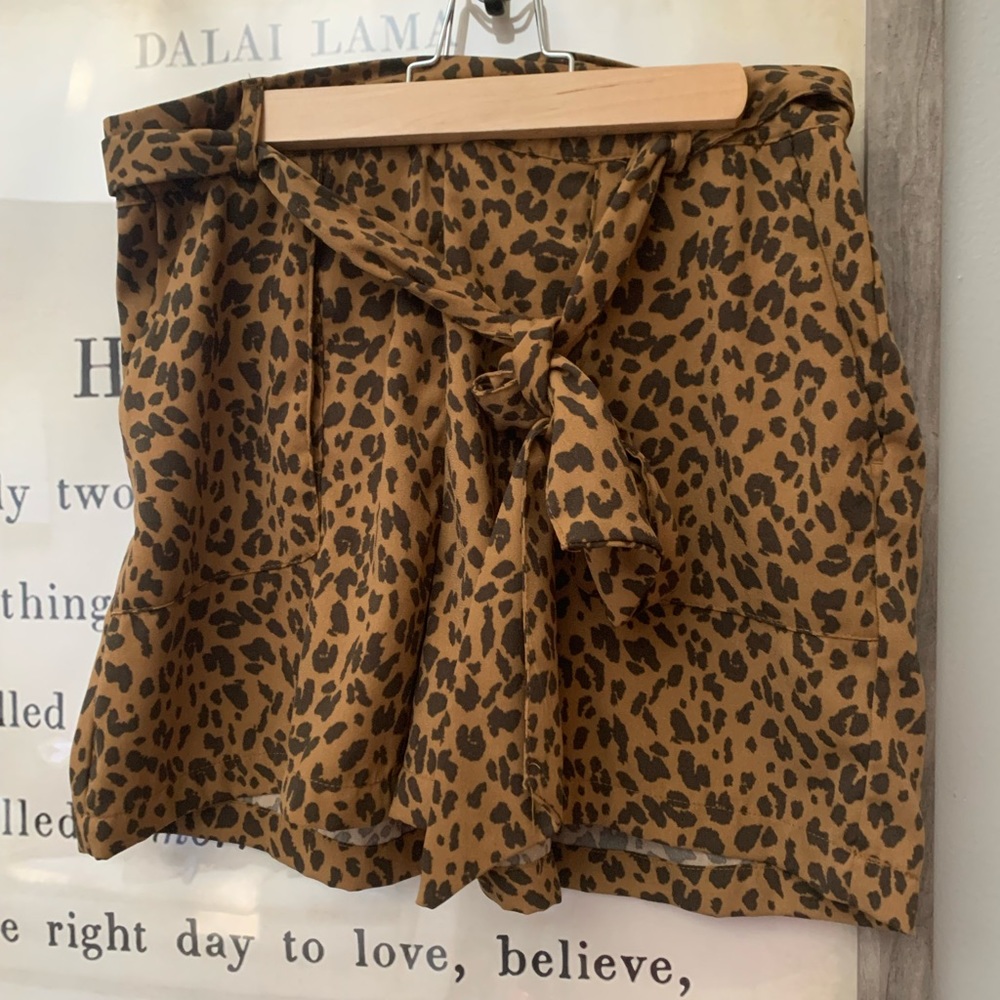 A New Day Leopard Paperbag Shorts